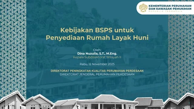 Sultra Terima Alokasi 8.973 Rumah BSPS dari Kementerian Perumahan dan Kawasan Permukiman