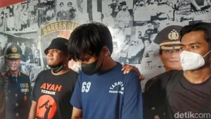 Tampang Pelaku yang Melindas Mahasiswi Unpad saat Ditangkap Polisi