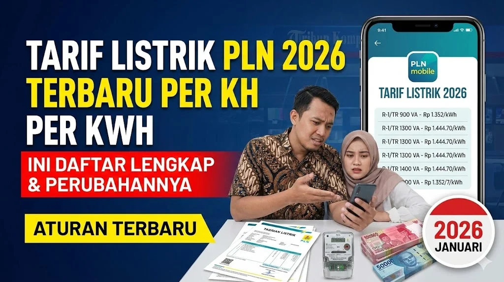 Tarif Listrik per kWh 26-31 Mei 2026 untuk Semua Golongan Pelanggan PLN
