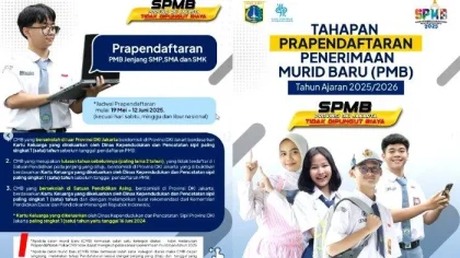 Tata Cara Prapendaftaran SPMB DKI Jakarta 2026 SMP-SMA, Ini Langkahnya