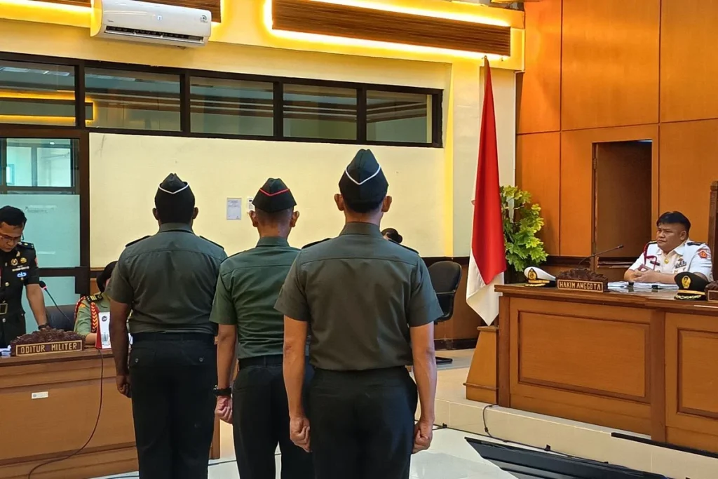 Tiga Anggota TNI Pembunuh Kacab Bank BUMN Dituntut 4-12 Tahun Bui