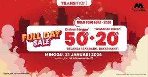 Transmart Gelar Full Day Sale dengan Diskon Hingga 50% + 20%
