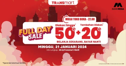 Transmart Gelar Full Day Sale dengan Diskon Hingga 50% + 20%