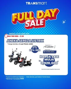 Transmart Gelar Promo Full Day Sale dengan Diskon Gede untuk Sepeda Listrik