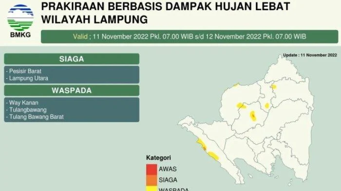 Waspada! Hujan Ringan hingga Lebat di Sejumlah Wilayah 4 Hari ke Depan