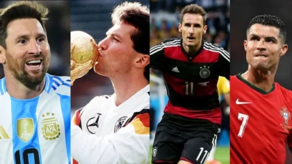 5 Pemain dengan Penampilan Terbanyak di Piala Dunia: Lionel Messi dan Cristiano Ronaldo Teratas