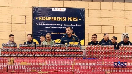 Bea Cukai Gagalkan Peredaran 8,9 Juta Batang Rokok Ilegal Senilai Rp13,2 Miliar