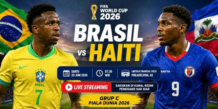 Brasil Melawan Haiti di Piala Dunia 2026: Link Streaming dan Prediksi