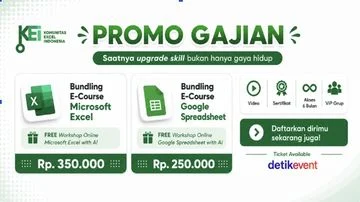 Bundling Excel & Spreadsheet Mulai Rp 250 Ribu, Serbu Promonya!
