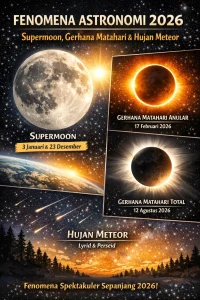 Fenomena Langit Astronomi Juni 2026: Strawberry Moon hingga Hujan Meteor