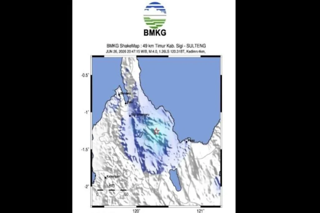 Gempa Dangkal Bermagnitudo 4,0 Melanda Sigi Kembali