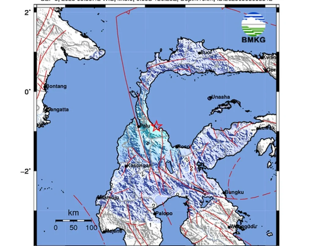 Gempa M 6,7 Guncang Palu, Tidak Berpotensi Tsunami