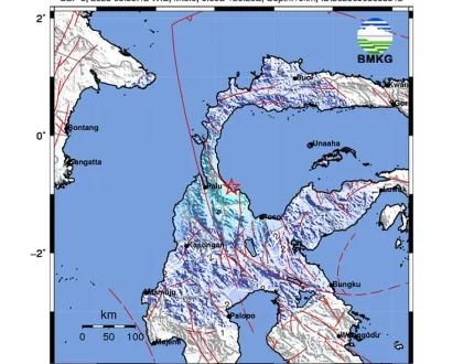 Gempa M 6,7 Guncang Palu, Tidak Berpotensi Tsunami
