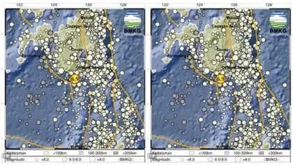 Gempa Magnitudo 2,7 Menguasai Kepulauan Sangihe Sulawesi Utara