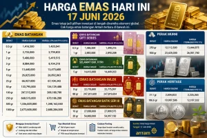 Harga Emas Antam Meningkat, Logam Mulia 1 Gram Rp2,73 Juta