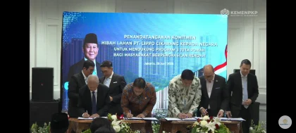 Hibah Lahan Lippo Dukung Percepatan Program Tiga Juta Rumah