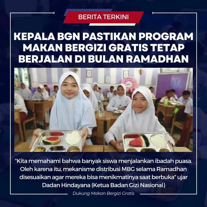 Kepala BGN Diganti, Program Makan Bergizi Gratis Terus Berjalan