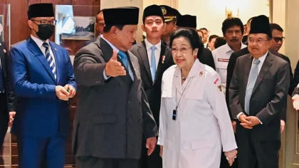 Megawati dan Prabowo Bercanda Usai Peringatan Hari Lahir Pancasila