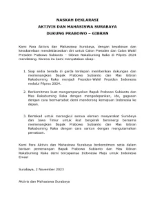 Pemerintah Minta Dukungan Mahasiswa untuk Prabowo