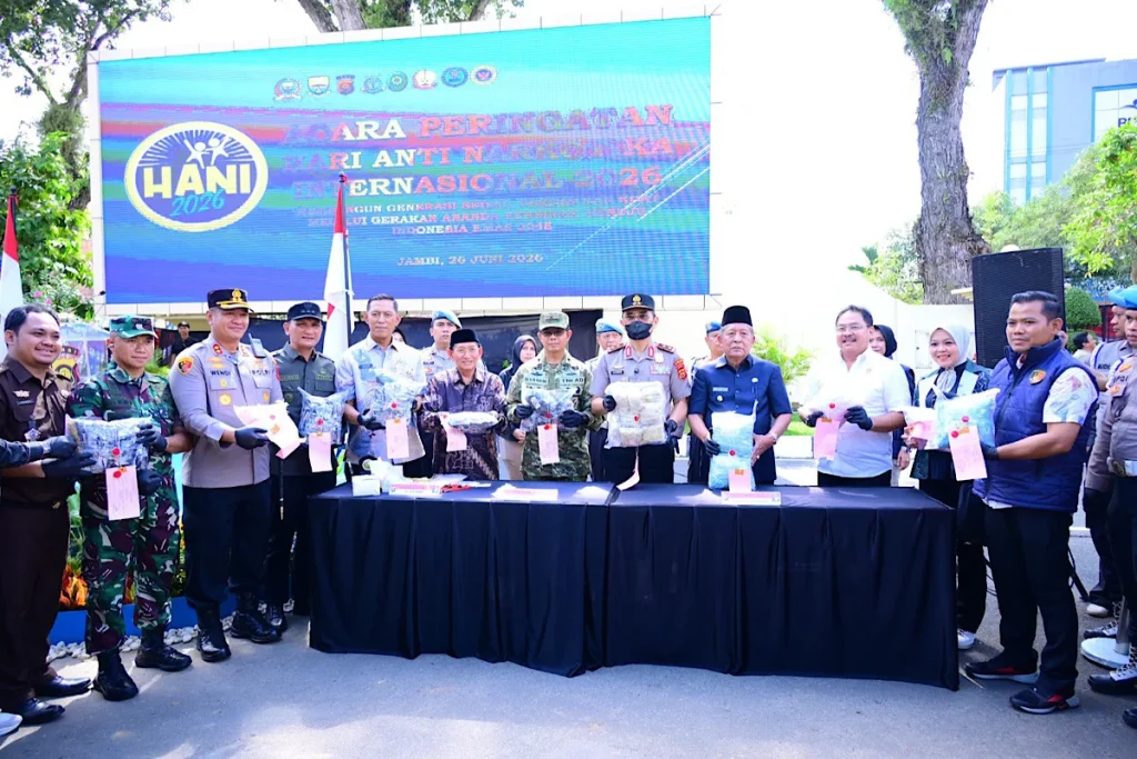 Polda Jambi Musnahkan Barang Bukti Narkoba Hasil Penindakan Selama 2026