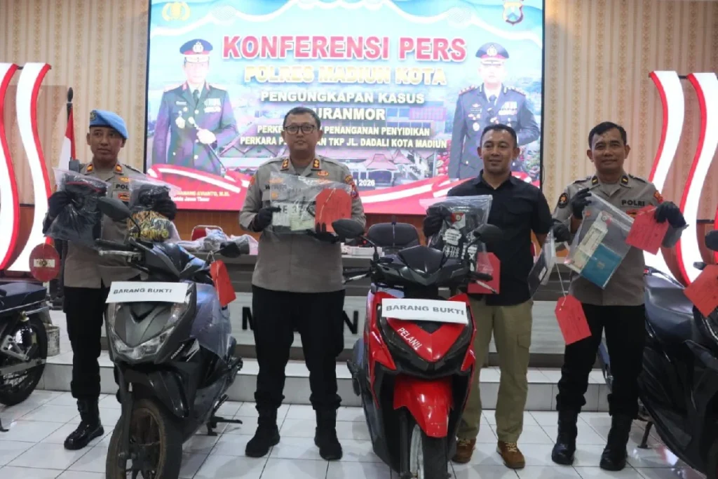 Polisi Ringkus 4 Residivis Curanmor di Madiun, Korbannya Banyak Perempuan