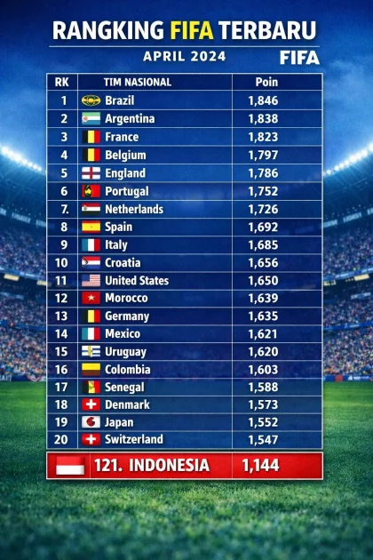 Ranking FIFA Berpengaruh Besar pada Timnas Indonesia