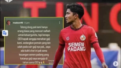 Semen Padang Terkena Penyakit Kronis Sepakbola Indonesia, Telat Bayar Gaji Pemain