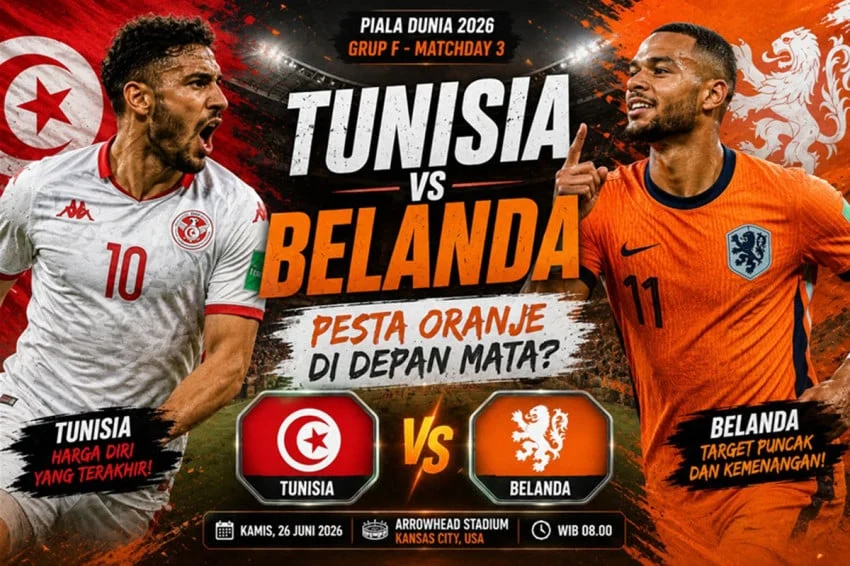 Tunisia vs Belanda: Pesta Oranje di Depan Mata?