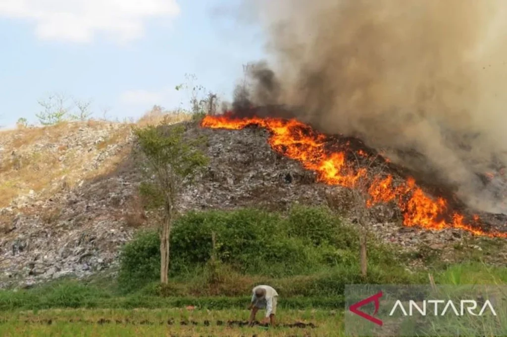 TPA Pakusari Jember Terbakar Hebat, Api Nyaris Merembet ke Permukiman