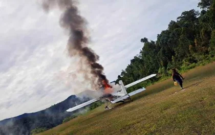 TPNPB Diduga Bakar Pesawat di Yahukimo, TNI Minta Investigasi